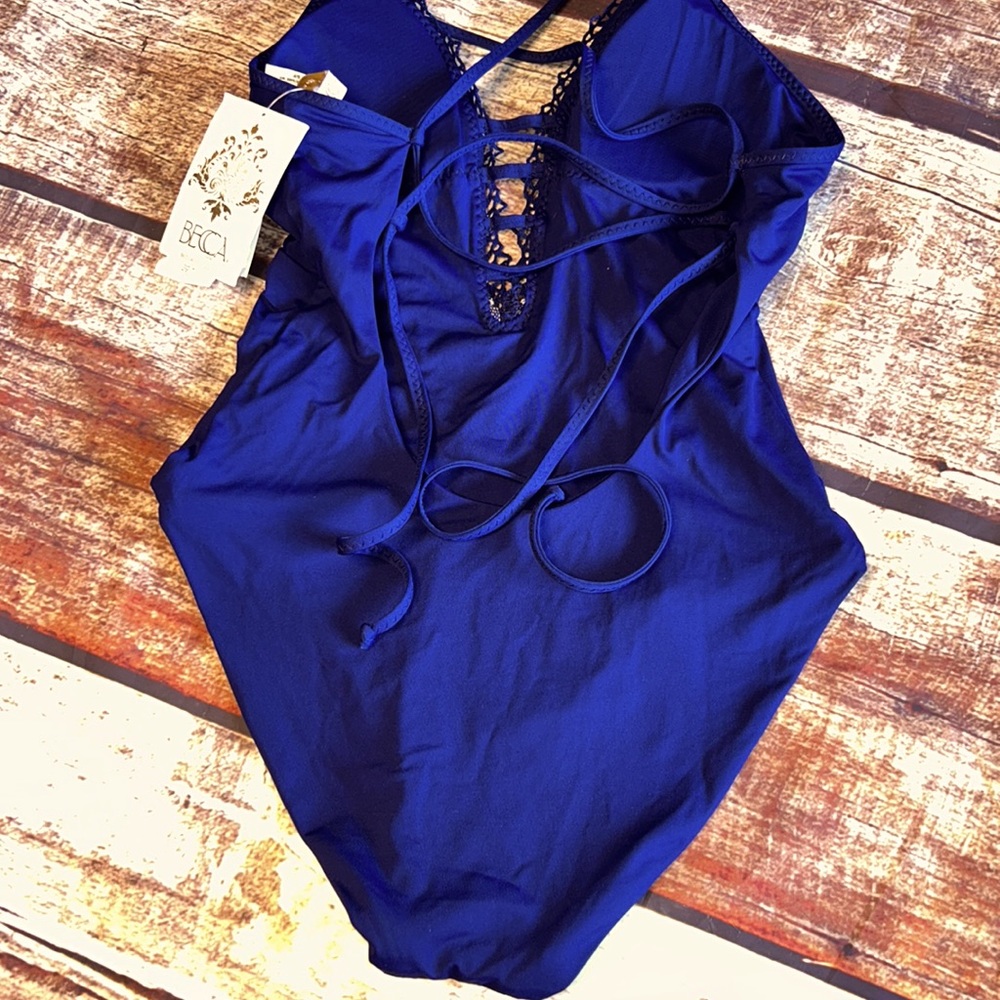 NWT Becca by Rebecca Virtue Tallulah Clare Plunge One Piece Swimsuit - Picture 6 of 9
